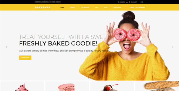 тема пекарни shopify