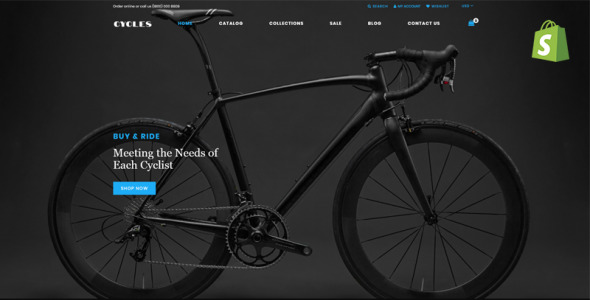 велосипед магазин shopify тема