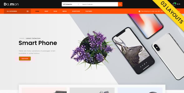 мега магазин woocommerce тема