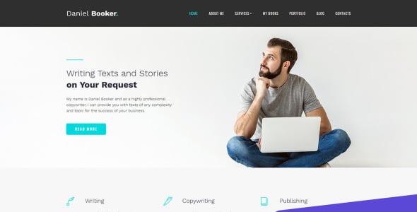 элегантная персональная страница moto cms 3 шаблон