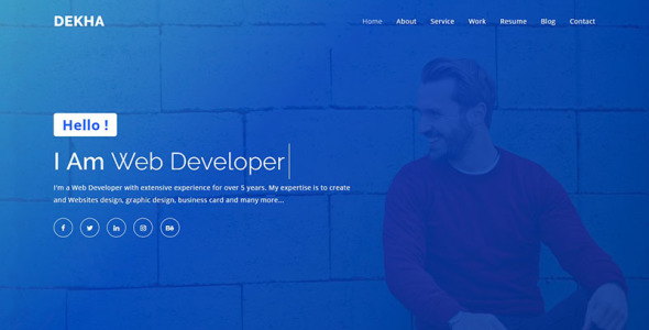 креативный шаблон целевой страницы личного портфолио