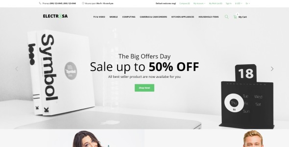 электронный магазин шаблон opencart