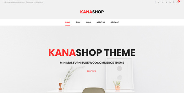 минималистская мебель тема woocommerce