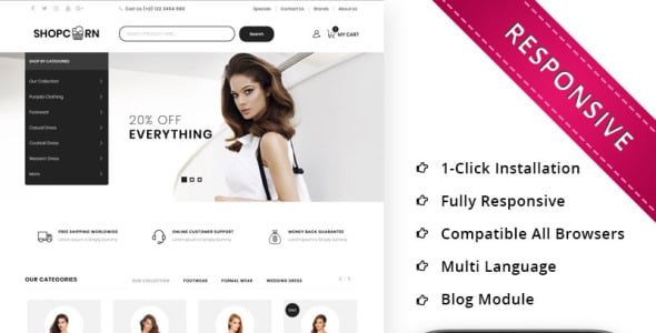 модный шаблон opencart