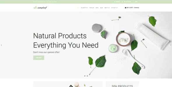 магазин органической косметики тема shopify