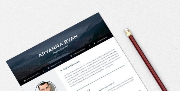 Адаптивный Резюме на тему графика