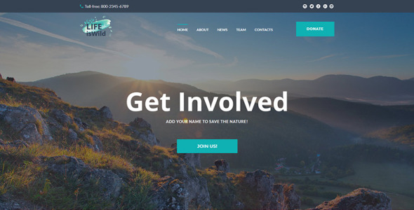 html шаблон wild life moto cms