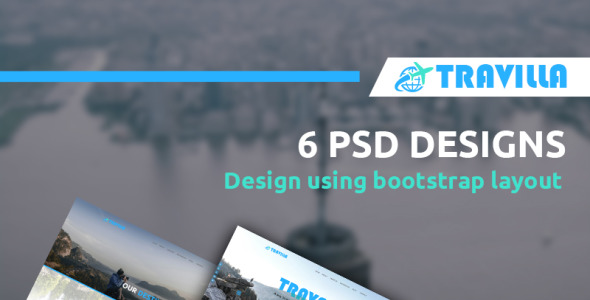 PSD шаблон на тему путеводитель