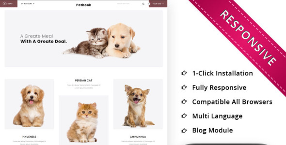 отзывчивый шаблон opencart animal shop