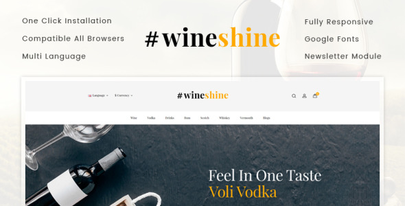 винный блеск магазин шаблон opencart