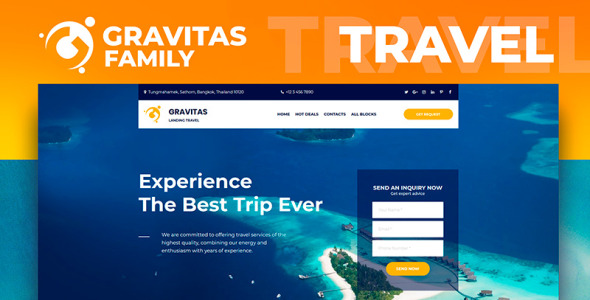 шаблон целевой страницы travel motocms 3