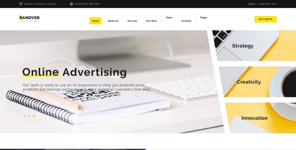 используйте шаблон сайта