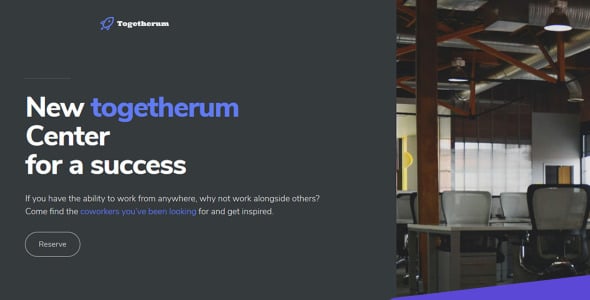 коворкинг центр moto cms 3 шаблон