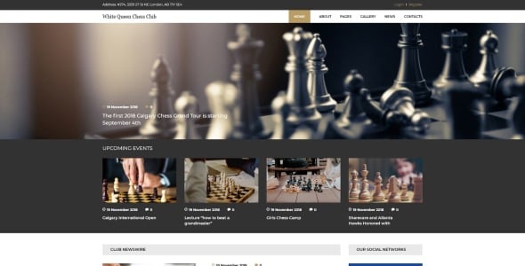 шахматный шаблон joomla