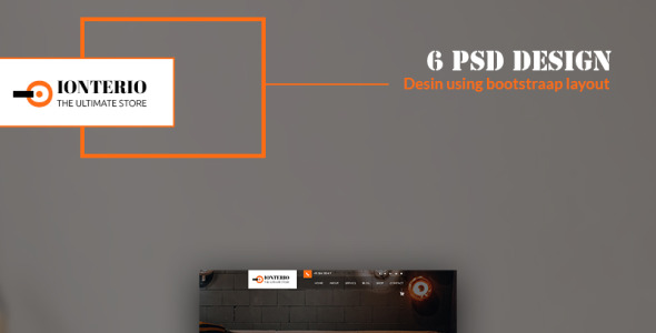 PSD шаблон на тему дизайн интерьеров