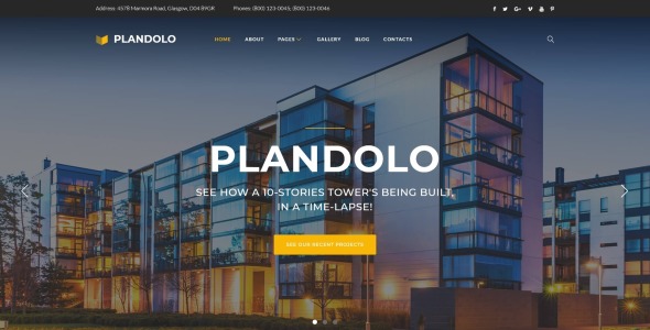 строительная компания joomla шаблон