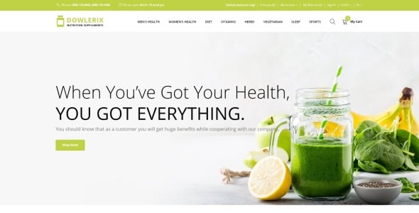 шаблон dowlerix opencart