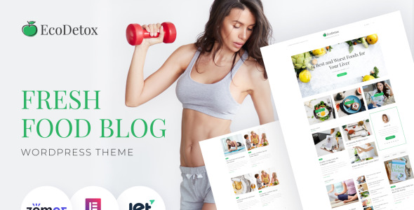 свежая еда блог сайт для здорового образа жизни wordpress тема
