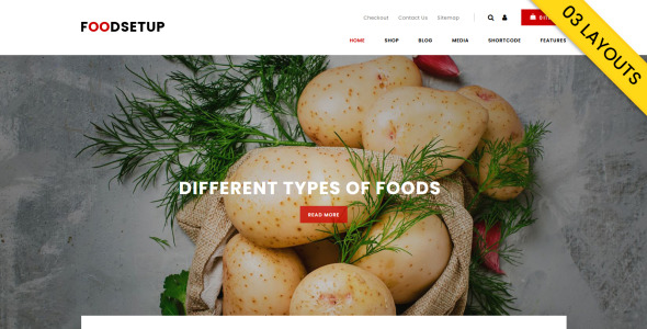 тема food &amp; restaurant woocommerce