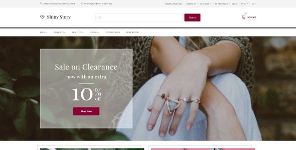 шаблон ювелирного opencart