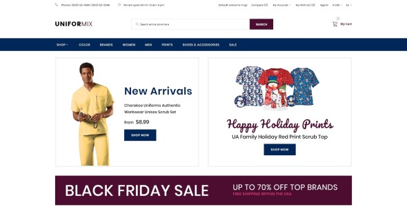 единый шаблон opencart