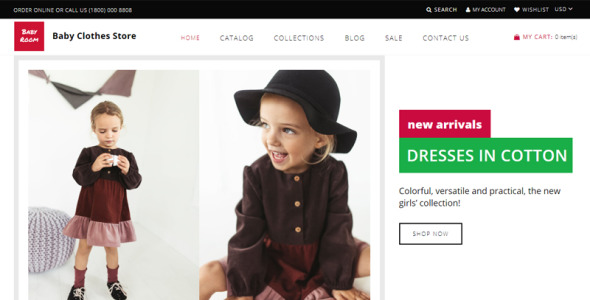 тема baby boom shopify