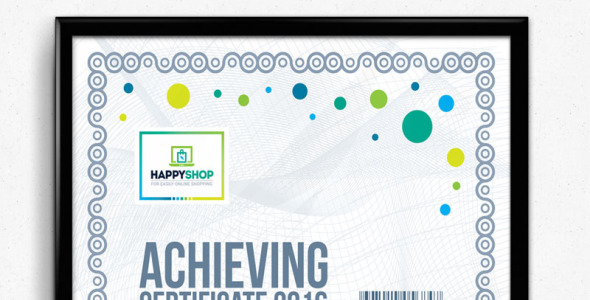 Шаблон сертификата на тему графика