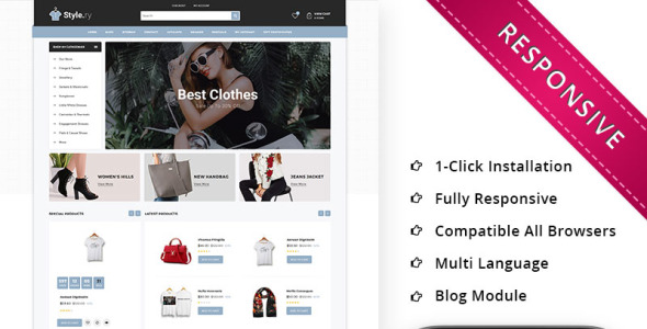 модный магазин отзывчивый шаблон opencart