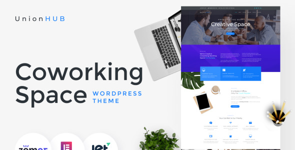 коворкинг пространство wordpress elementor тема