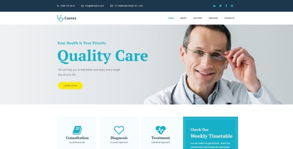семейный доктор wordpress elementor тема