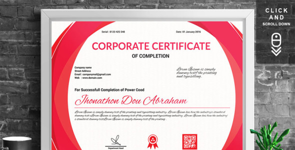 Шаблон сертификата на тему графика