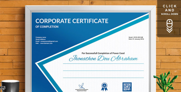 Шаблон сертификата на тему графика