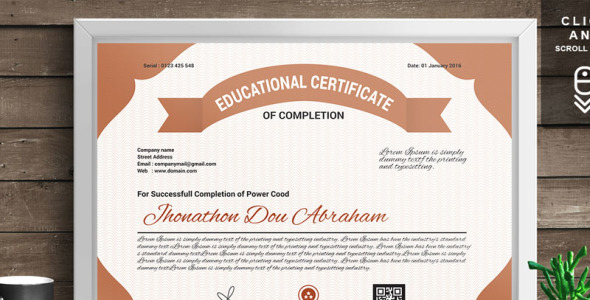 Шаблон сертификата на тему графика