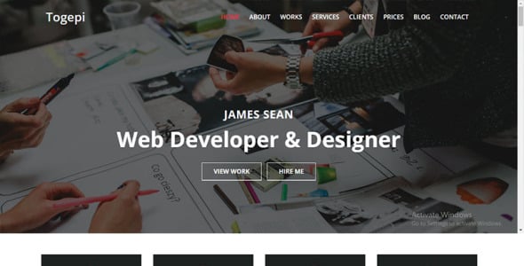 Creative Portfolio Bootstrap Landing Page Template