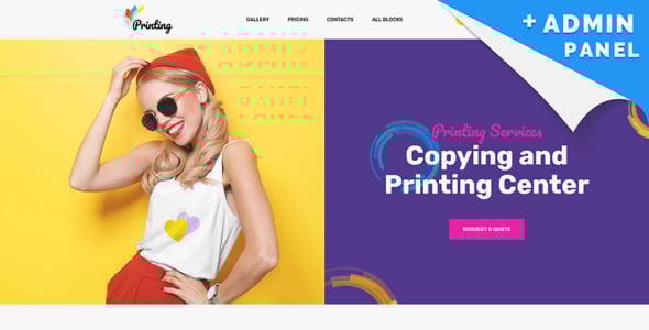 шаблон целевой страницы полиграфической компании