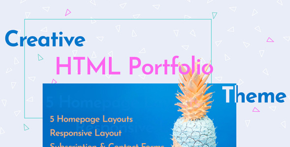 креативный html шаблон сайта портфолио