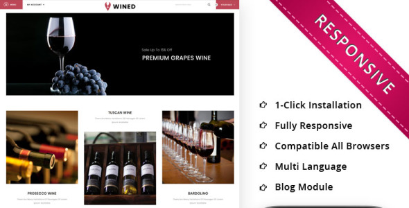 шаблон винного магазина opencart