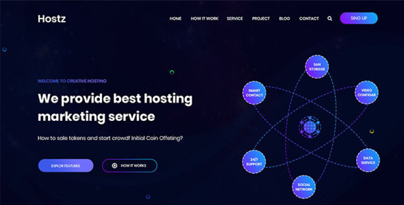 хостинг шаблона целевой страницы html5