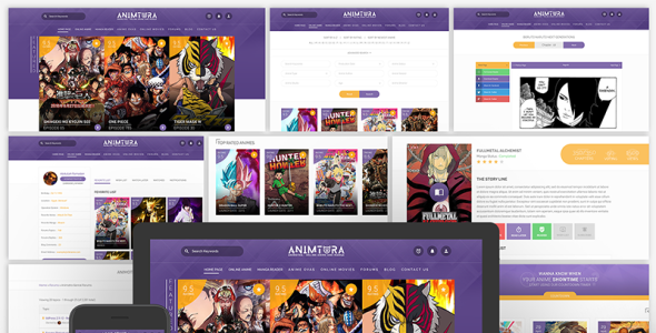 PSD шаблон на тему аниме/манга