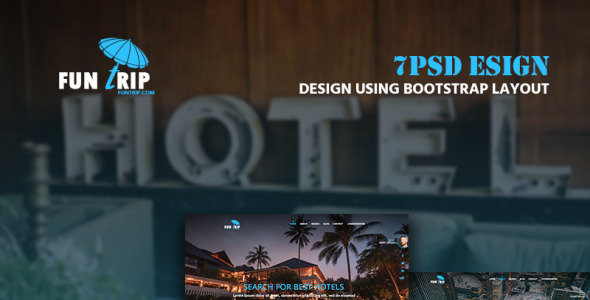 PSD шаблон на тему отдых