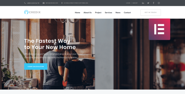 финансы многоцелевая минимальная тема wordpress elementor