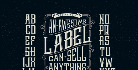 Шрифт на тему графика