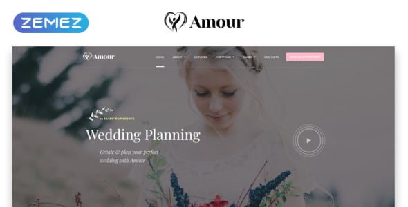 свадебный многостраничный чистый bootstrap html шаблон сайта