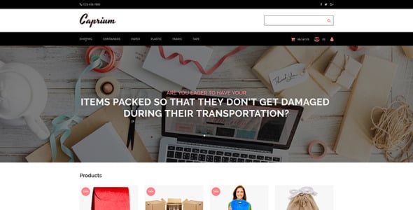 упаковочный магазин motocms шаблон электронной коммерции