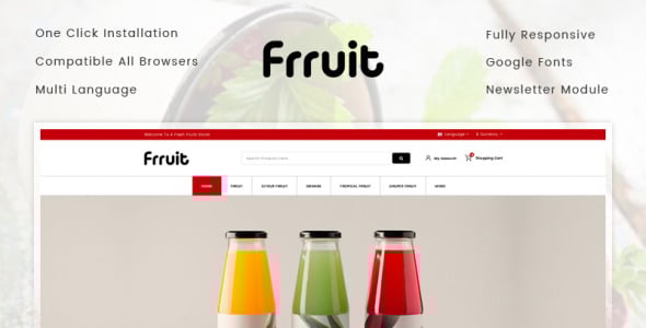 шаблон opencart магазина свежих фруктов