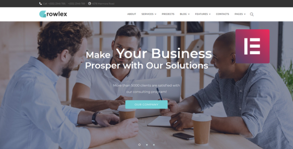 консультационные услуги многоцелевая чистая тема wordpress elementor