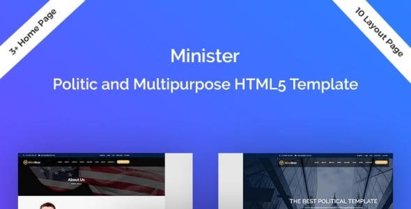 политический и универсальный адаптивный шаблон целевой страницы