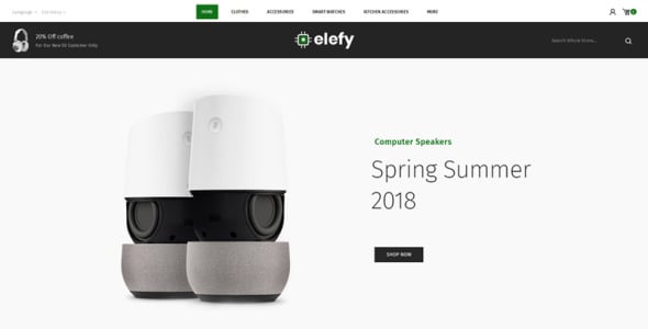 elefy digital store prestashop тема
