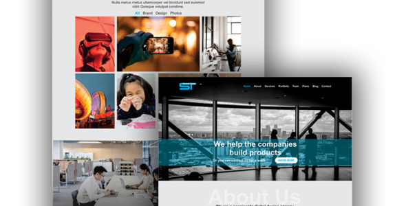 Адаптивный PSD шаблон на тему информационные технологии