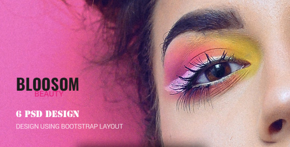 PSD шаблон на тему красота